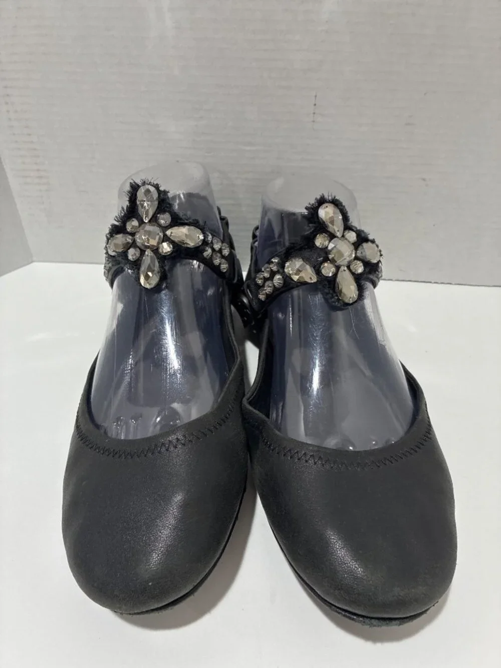 Tory Burch Minnie Reva Ballet Flats Embellished Convertible Strap 8.5 Ballerina